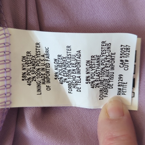 Tiana B. NY Lace Overlay Floral Sequin Embellished Lined Dress 4P Lavender USA - Picture 3 of 14